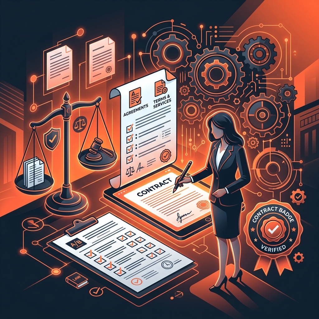 Terms and Services Contract Illustration